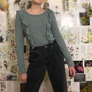 Ruffle Long Sleeve Shirt